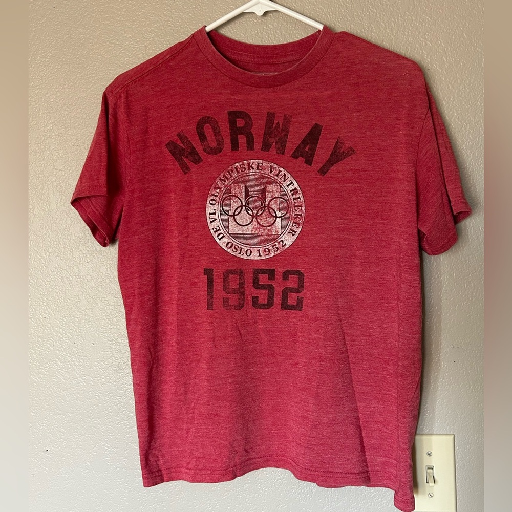 Vintage Winter Olympics Team Apparel Norway 1952 Graphic Short Sleeve T-Shirt